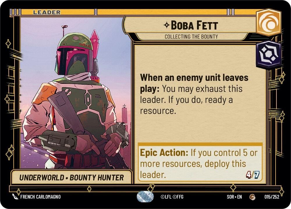Boba Fett - Collecting the Bounty (015/252) [Spark of Rebellion] | Galactic Gamez