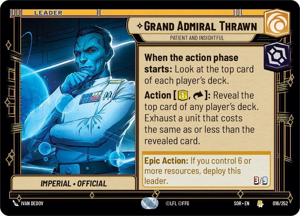 Grand Admiral Thrawn - Patient and Insightful (016/252) [Spark of Rebellion] | Galactic Gamez