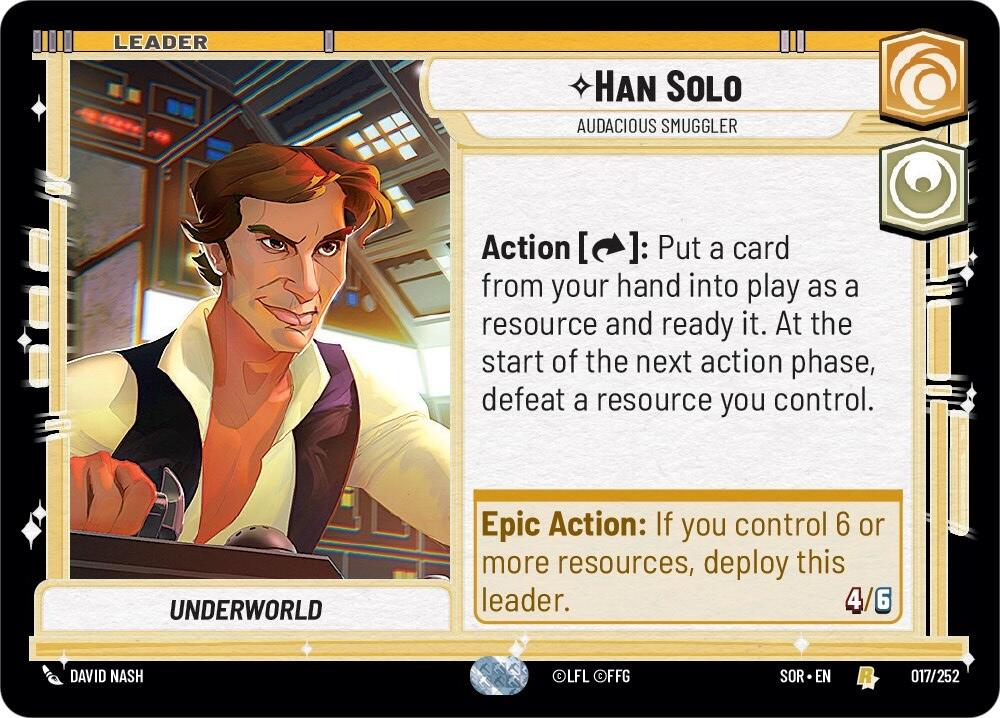 Han Solo - Audacious Smuggler (017/252) [Spark of Rebellion] | Galactic Gamez