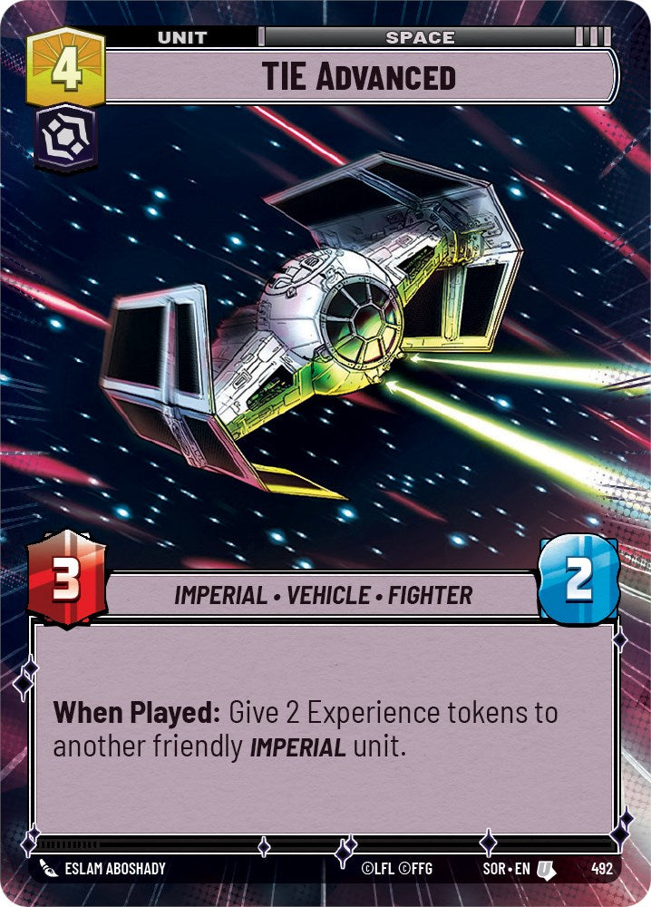 TIE Advanced (Hyperspace) (492) [Spark of Rebellion] | Galactic Gamez