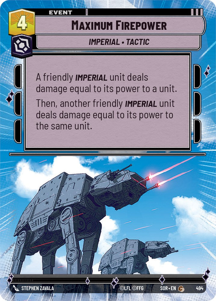 Maximum Firepower (Hyperspace) (494) [Spark of Rebellion] | Galactic Gamez