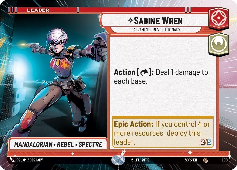 Sabine Wren - Galvanized Revolutionary (Hyperspace) (280) [Spark of Rebellion] | Galactic Gamez