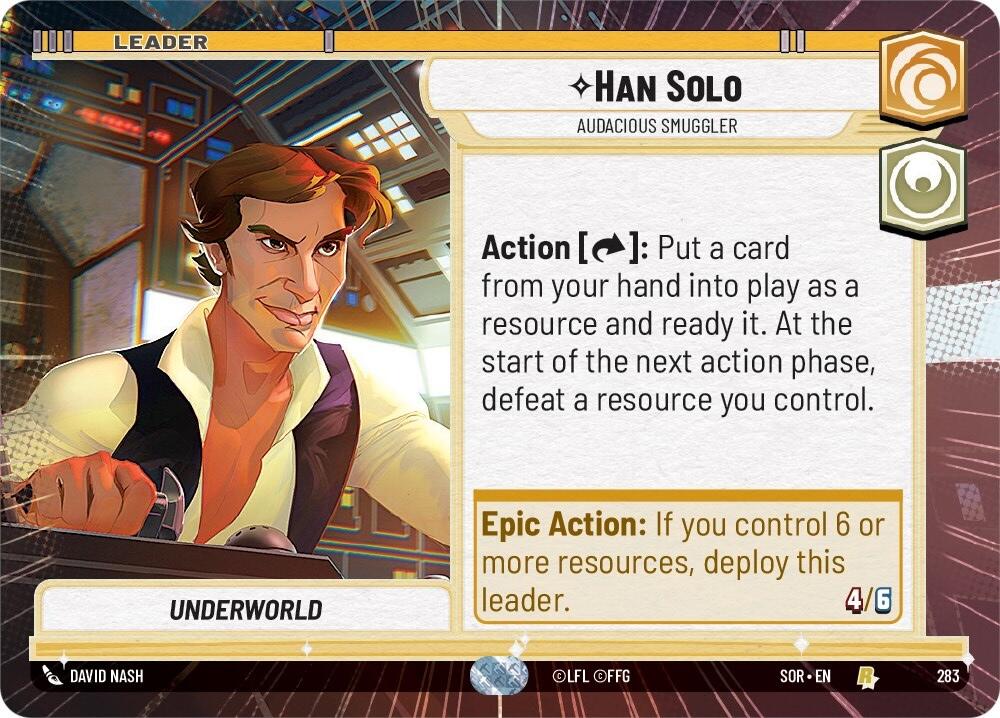 Han Solo - Audacious Smuggler (Hyperspace) (283) [Spark of Rebellion] | Galactic Gamez