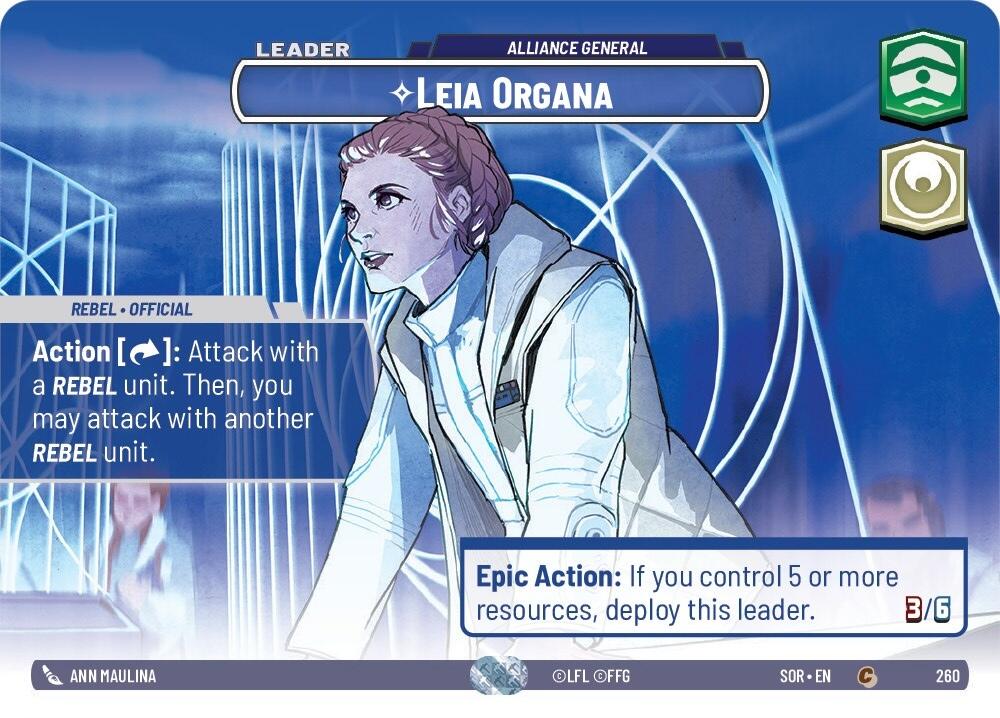 Leia Organa - Alliance General (Showcase) (260) [Spark of Rebellion] | Galactic Gamez