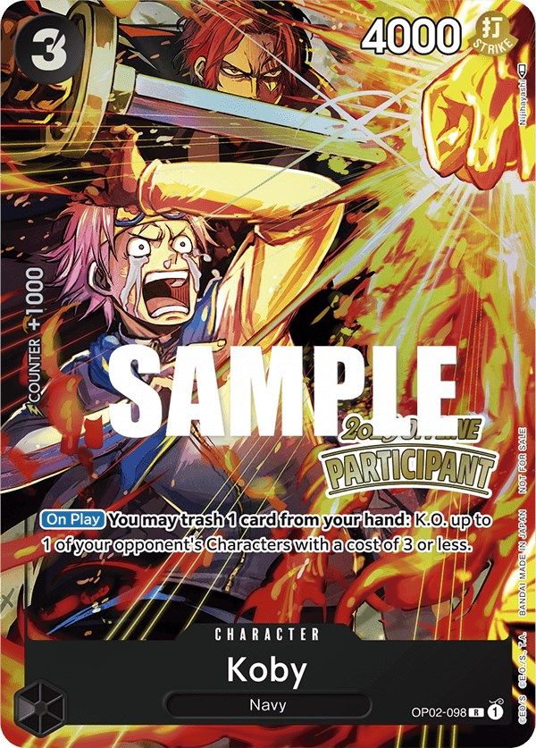 Koby (Offline Regional 2023) [Participant] [One Piece Promotion Cards] | Galactic Gamez