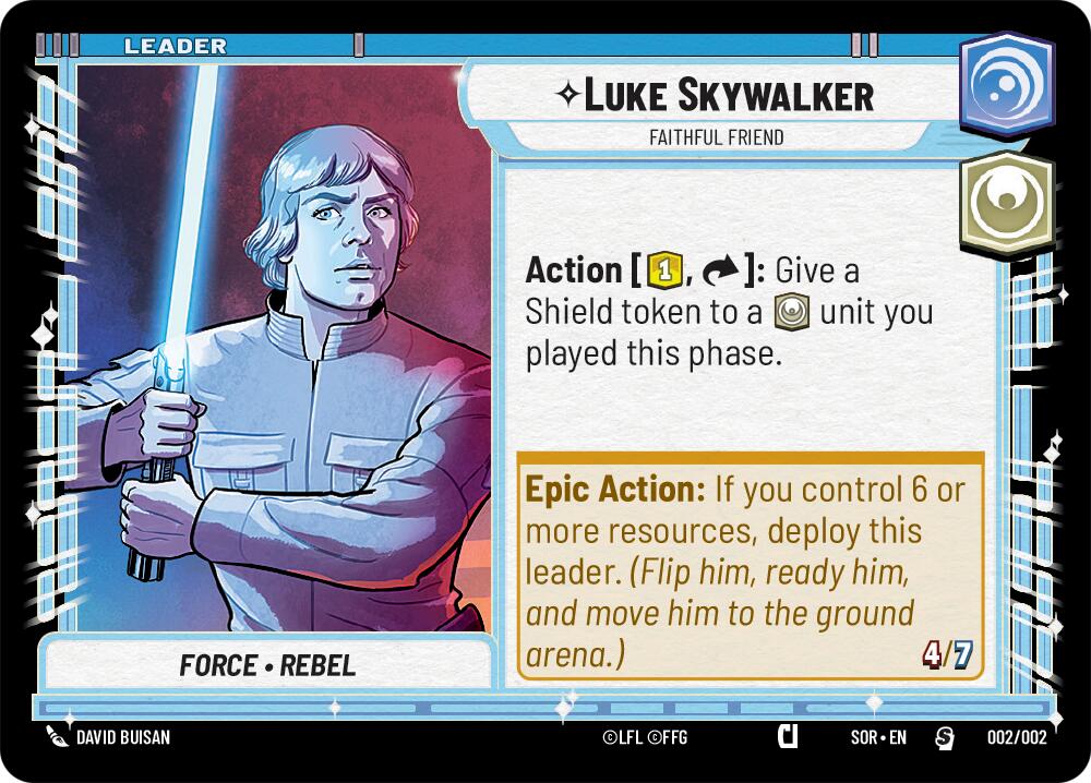 Luke Skywalker - Faithful Friend (002/002) (Prerelease Promo) (002/002) [Spark of Rebellion Promos] | Galactic Gamez