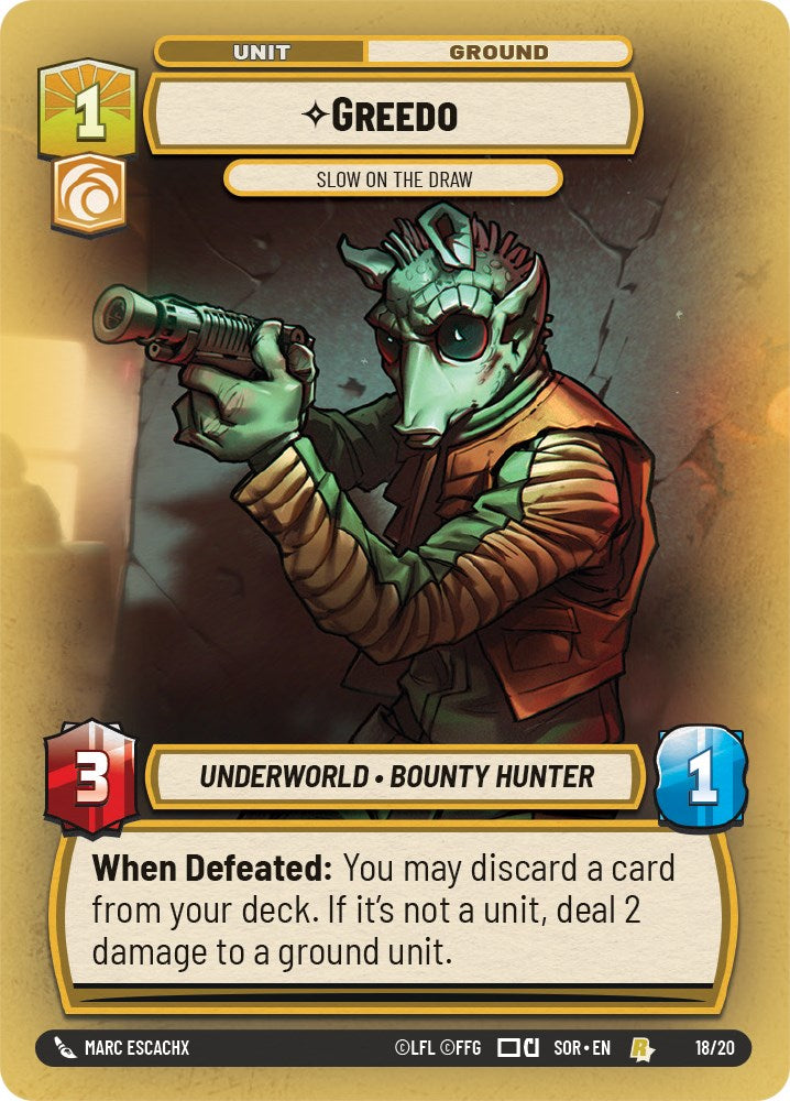 Greedo - Slow on the Draw (18/20) [Spark of Rebellion: Weekly Play] | Galactic Gamez