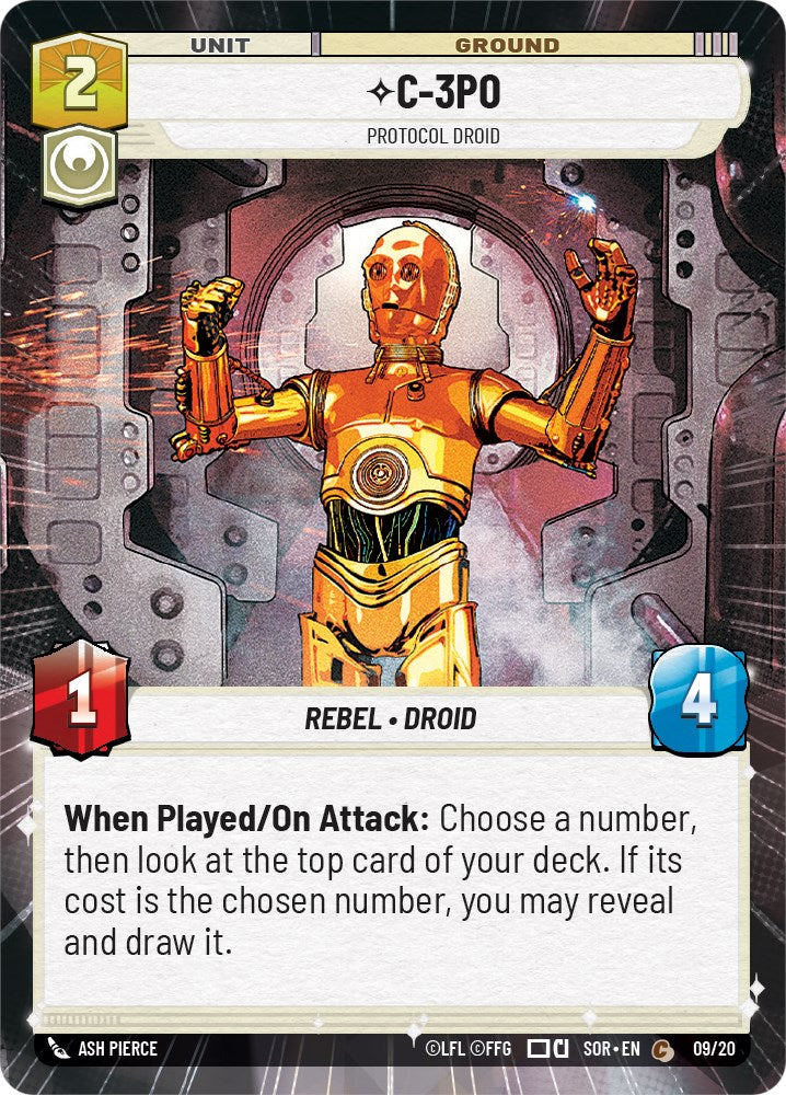 C-3PO - Protocol Droid (Hyperspace) (9/20) [Spark of Rebellion: Weekly Play] | Galactic Gamez