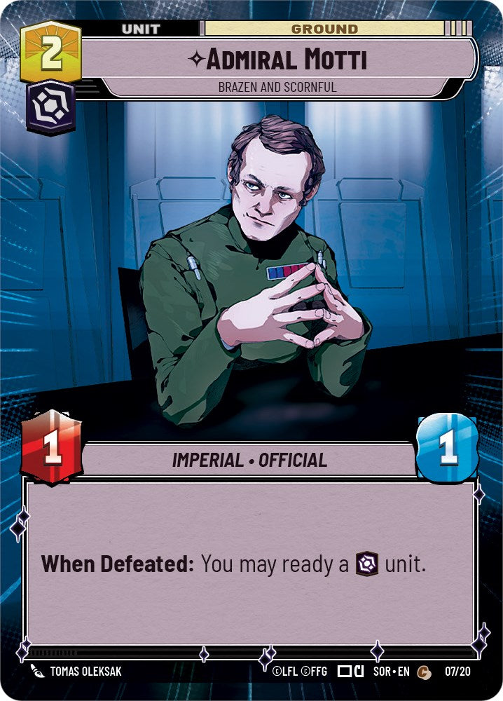 Admiral Motti - Brazen and Scornful (Hyperspace) (7/20) [Spark of Rebellion: Weekly Play] | Galactic Gamez