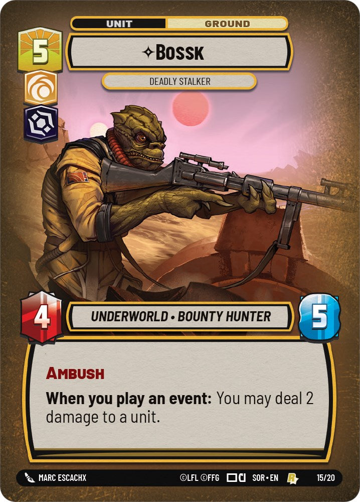 Bossk - Deadly Stalker (15/20) [Spark of Rebellion: Weekly Play] | Galactic Gamez