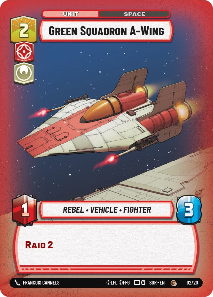 Green Squadron A-Wing (2/20) [Spark of Rebellion: Weekly Play] | Galactic Gamez