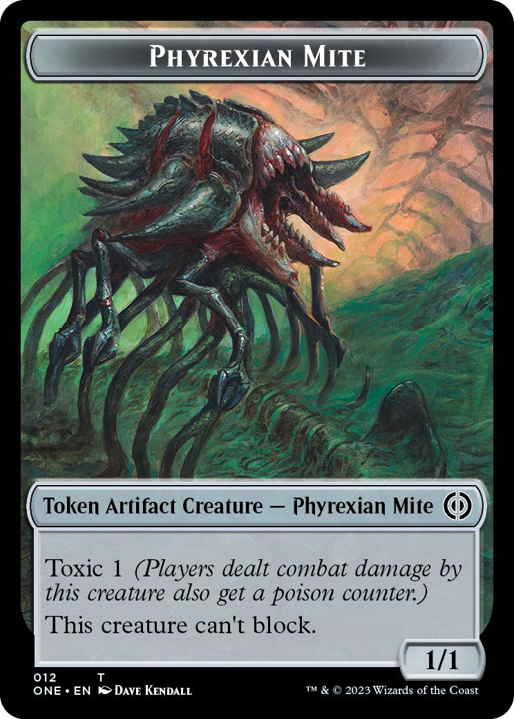 Phyrexian Mite (012) // Phyrexian Beast Double-Sided Token [Phyrexia: All Will Be One Tokens] | Galactic Gamez