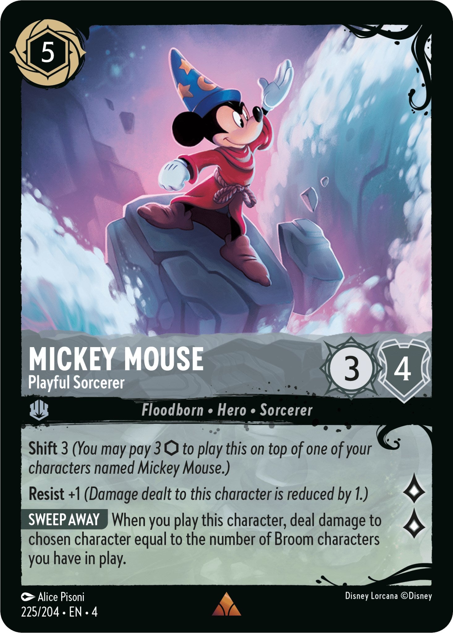 Mickey Mouse - Playful Sorcerer (225/204) (225/204) [Illumineer's Quest: Deep Trouble] | Galactic Gamez