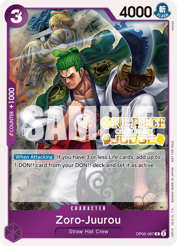 Zoro-Juurou (Judge Pack Vol. 3) [One Piece Promotion Cards] | Galactic Gamez