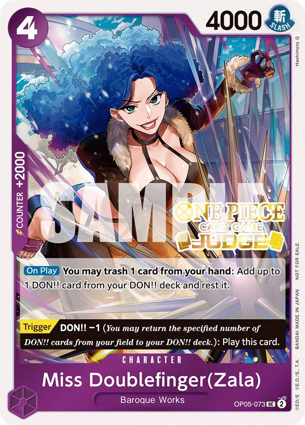 Miss Doublefinger(Zala) (Judge Pack Vol. 3) [One Piece Promotion Cards] | Galactic Gamez