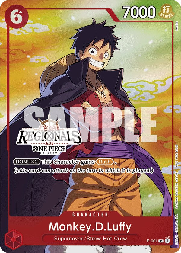 Monkey.D.Luffy (Online Regional 2024 Vol. 2) [Participant] [One Piece Promotion Cards] | Galactic Gamez