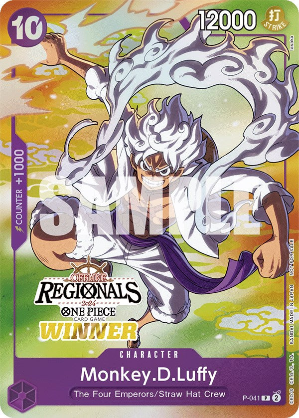 Monkey.D.Luffy (Offline Regional 2024 Vol. 2) [Winner] [One Piece Promotion Cards] | Galactic Gamez