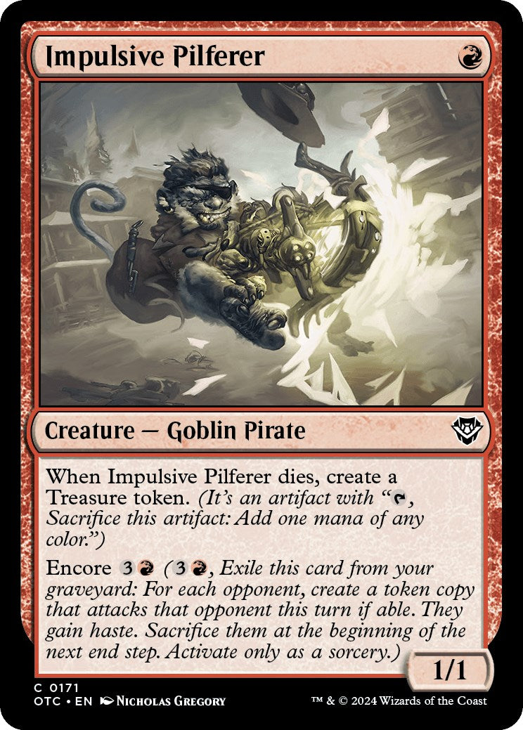 Impulsive Pilferer [Outlaws of Thunder Junction Commander] | Galactic Gamez