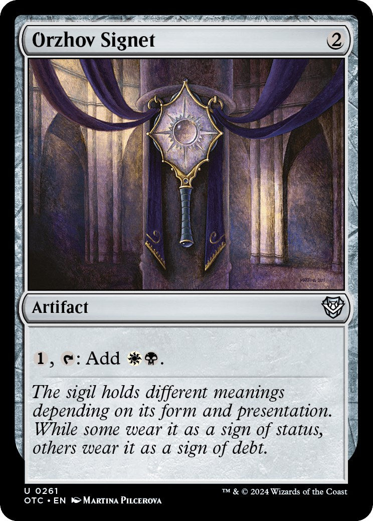 Orzhov Signet [Outlaws of Thunder Junction Commander] | Galactic Gamez