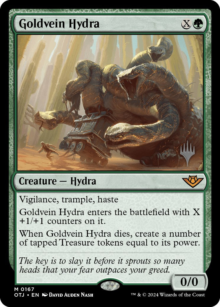Goldvein Hydra (Promo Pack) [Outlaws of Thunder Junction Promos] | Galactic Gamez