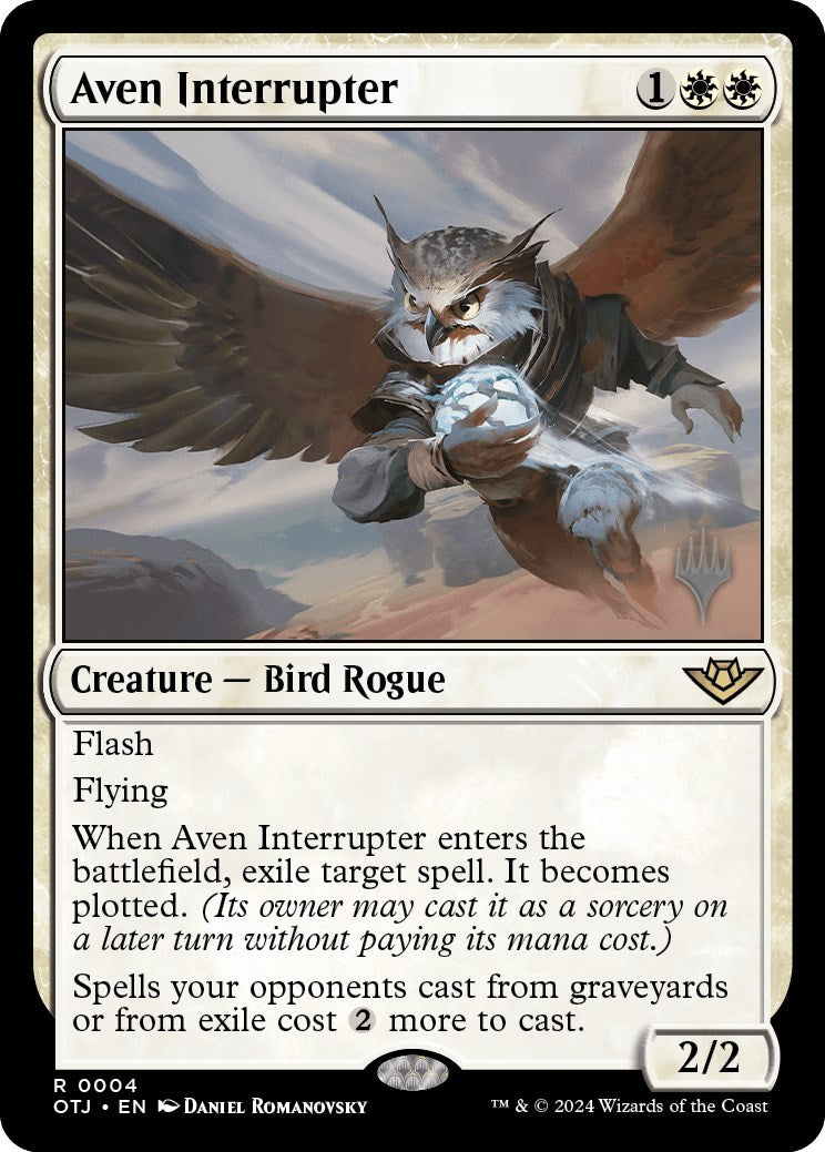 Aven Interrupter (Promo Pack) [Outlaws of Thunder Junction Promos] | Galactic Gamez