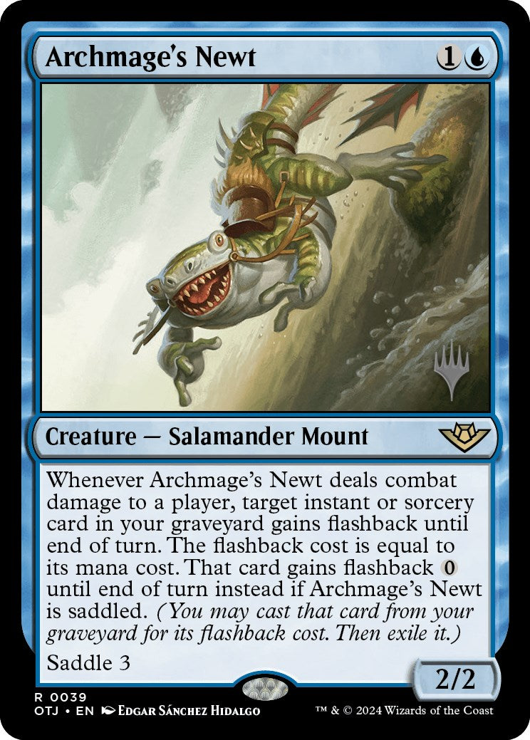 Archmage's Newt (Promo Pack) [Outlaws of Thunder Junction Promos] | Galactic Gamez
