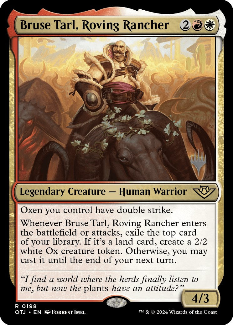 Bruse Tarl, Roving Rancher (Promo Pack) [Outlaws of Thunder Junction Promos] | Galactic Gamez