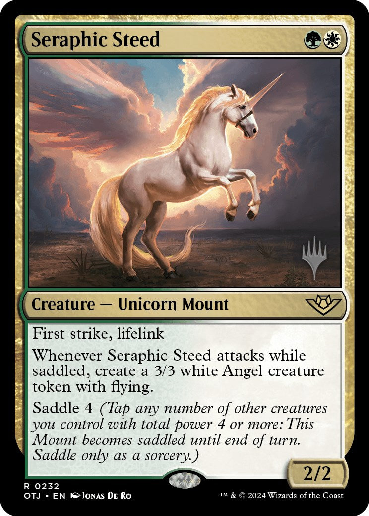 Seraphic Steed (Promo Pack) [Outlaws of Thunder Junction Promos] | Galactic Gamez