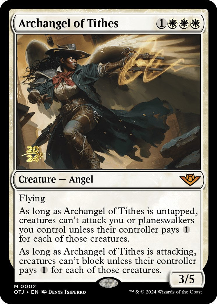 Archangel of Tithes [Outlaws of Thunder Junction Prerelease Promos] | Galactic Gamez