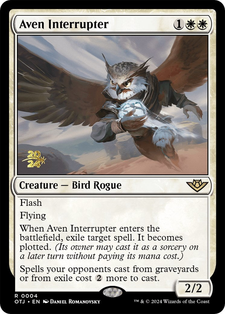 Aven Interrupter [Outlaws of Thunder Junction Prerelease Promos] | Galactic Gamez