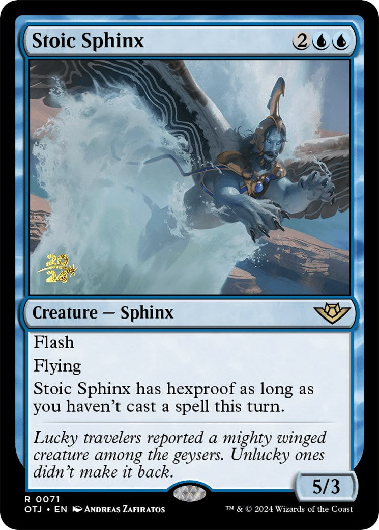 Stoic Sphinx [Outlaws of Thunder Junction Prerelease Promos] | Galactic Gamez