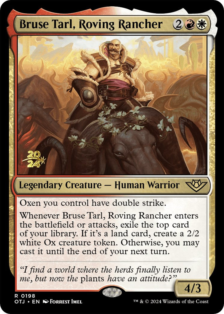 Bruse Tarl, Roving Rancher [Outlaws of Thunder Junction Prerelease Promos] | Galactic Gamez