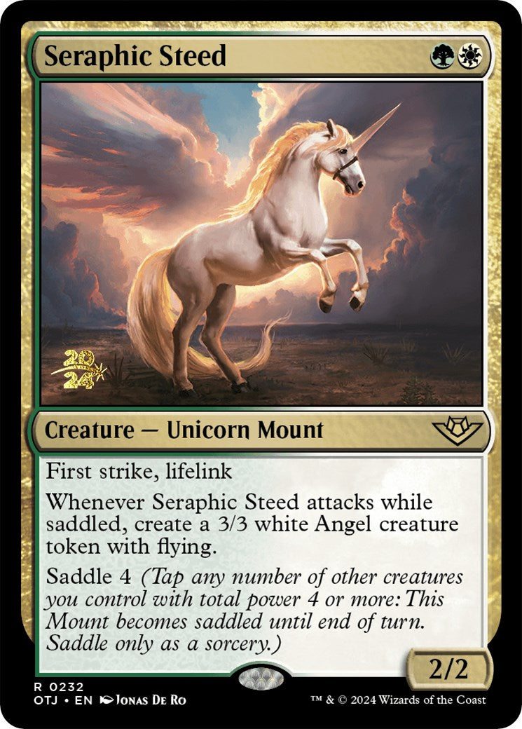 Seraphic Steed [Outlaws of Thunder Junction Prerelease Promos] | Galactic Gamez