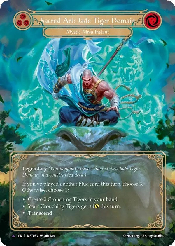 Sacred Art: Jade Tiger Domain (Marvel) [MST053] (Part the Mistveil)  Cold Foil | Galactic Gamez