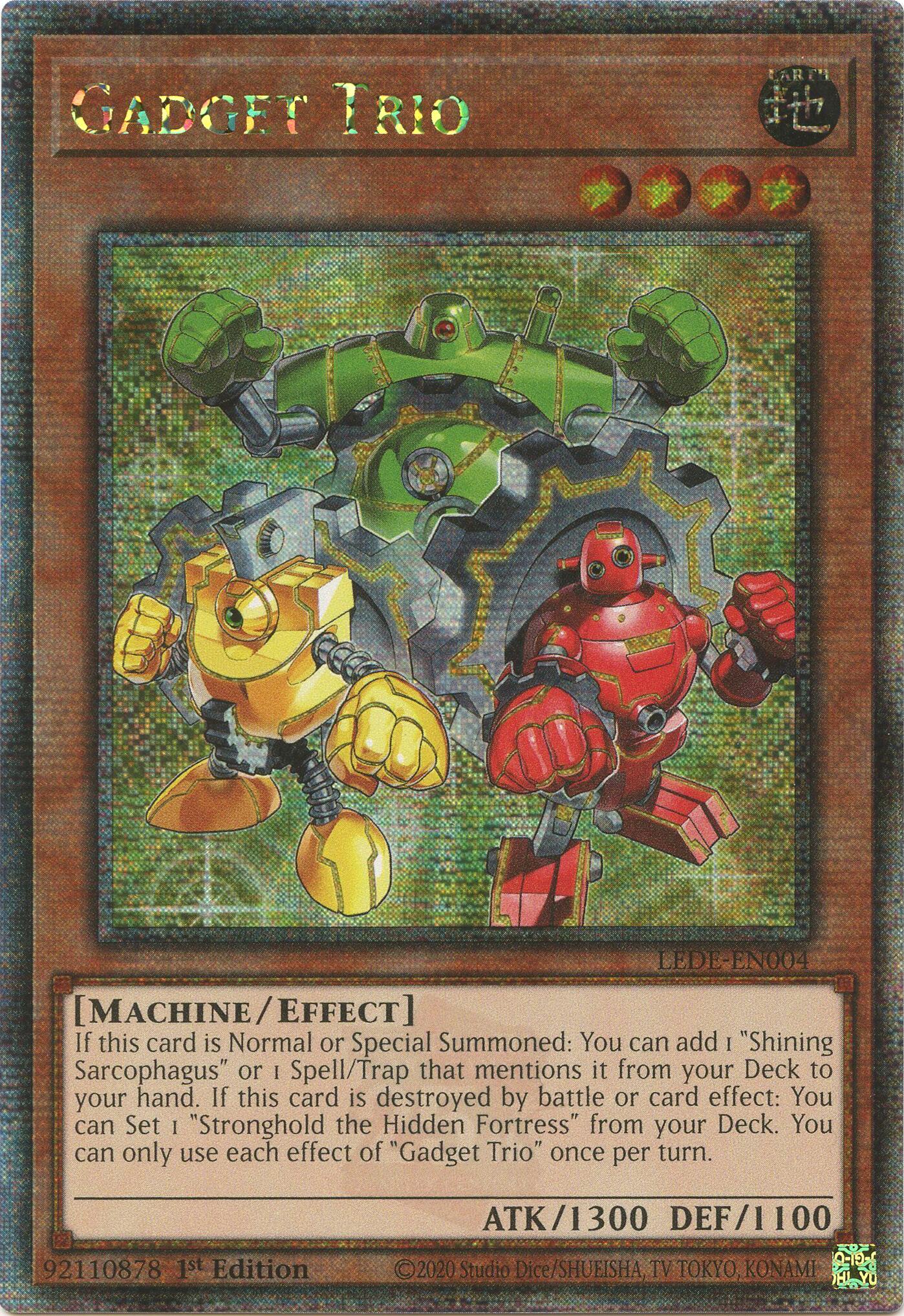 Gadget Trio [LEDE-EN004] Quarter Century Secret Rare | Galactic Gamez