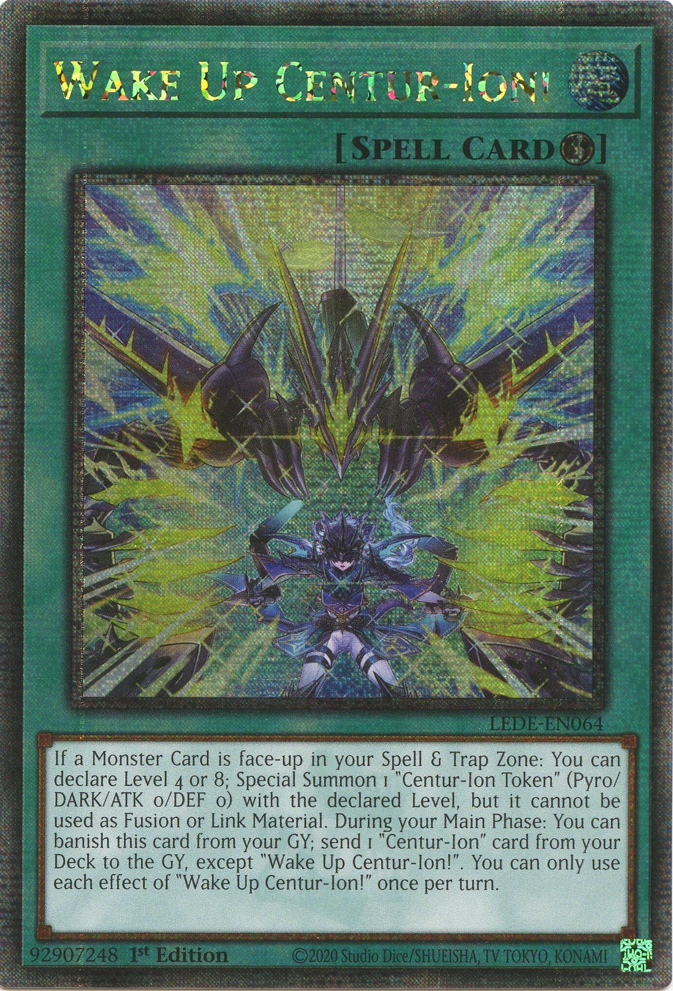 Wake Up Centur-Ion! (Quarter Century Secret Rare) [LEDE-EN064] Quarter Century Secret Rare | Galactic Gamez