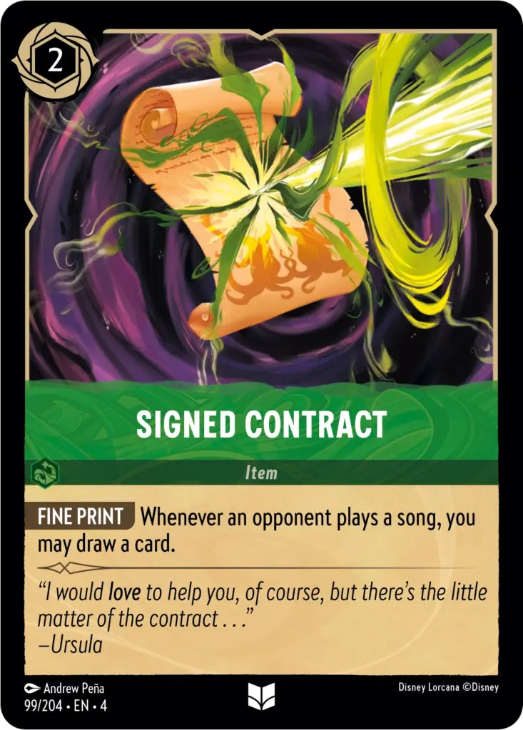 Signed Contract (99/204) [Ursula's Return] | Galactic Gamez