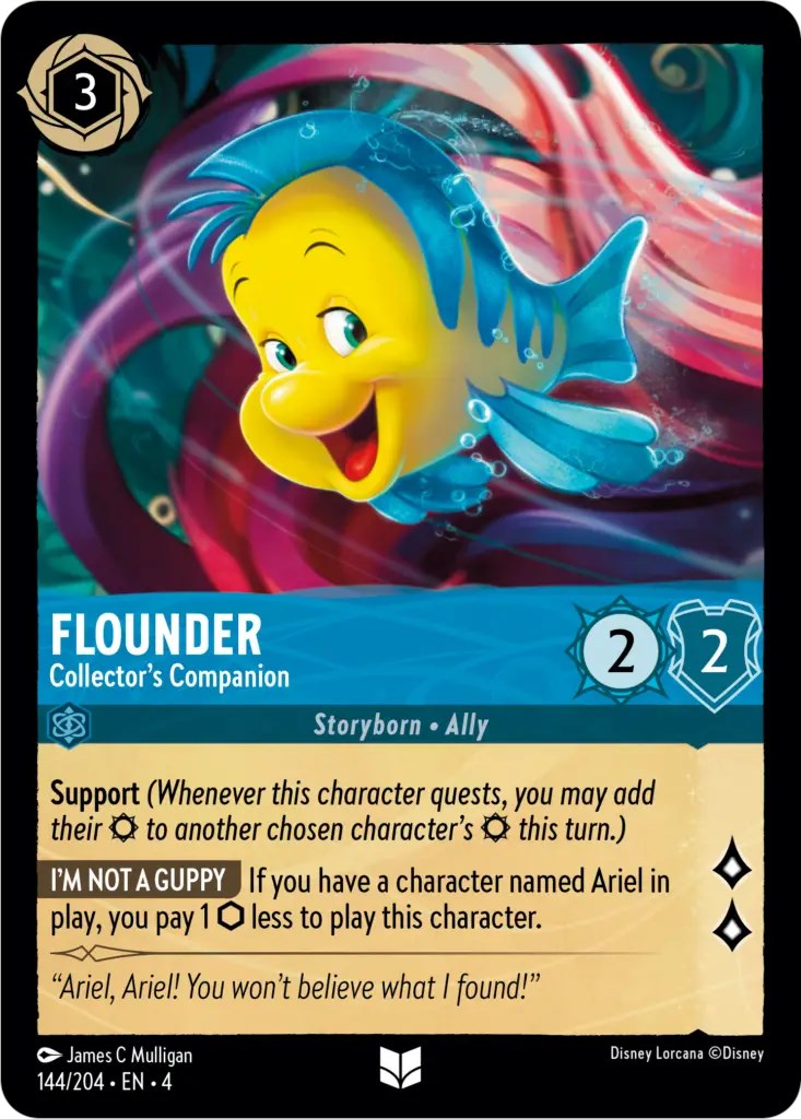 Flounder - Collector's Companion (144/204) [Ursula's Return] | Galactic Gamez