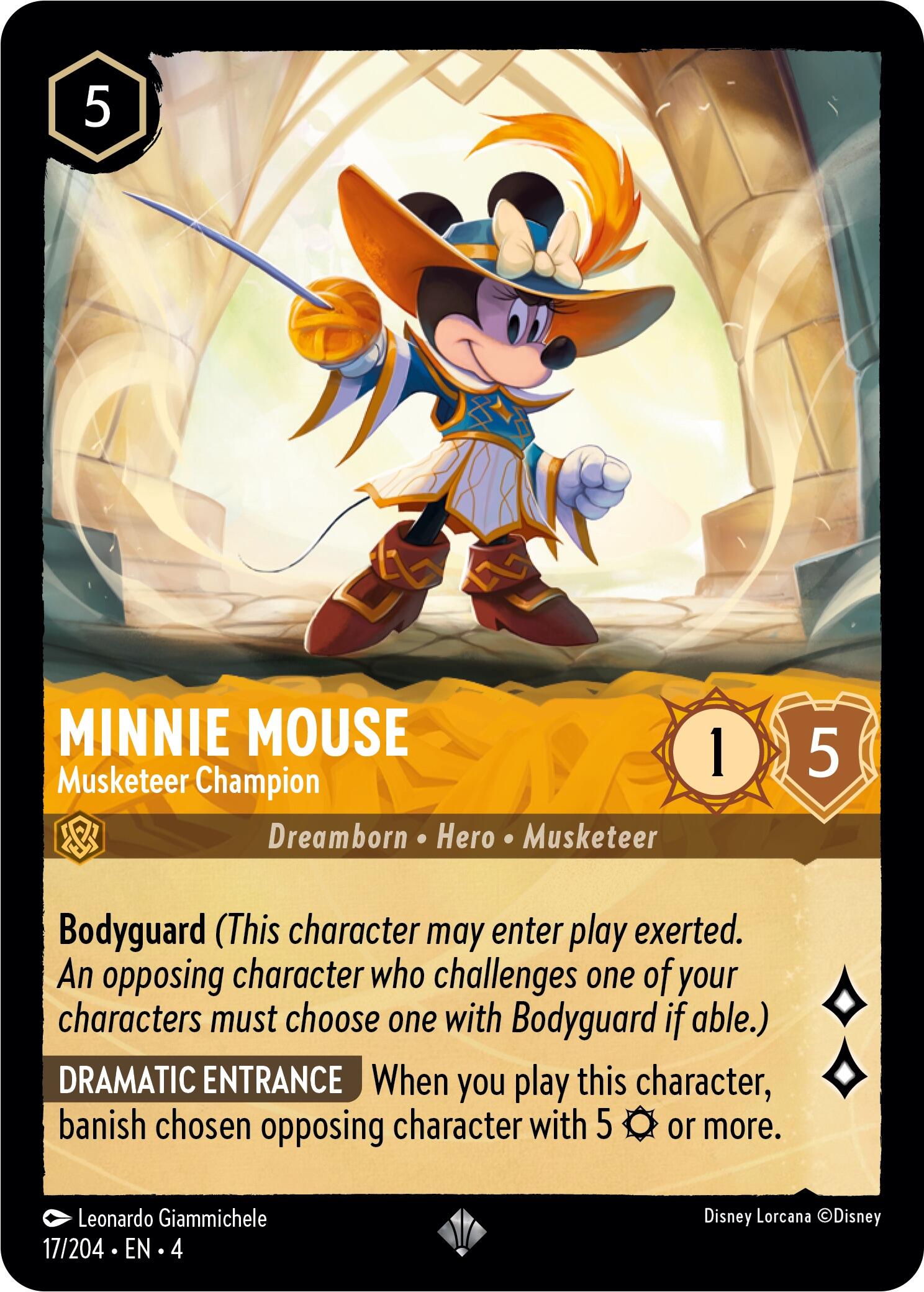 Minnie Mouse - Musketeer Champion (17/204) [Ursula's Return] | Galactic Gamez