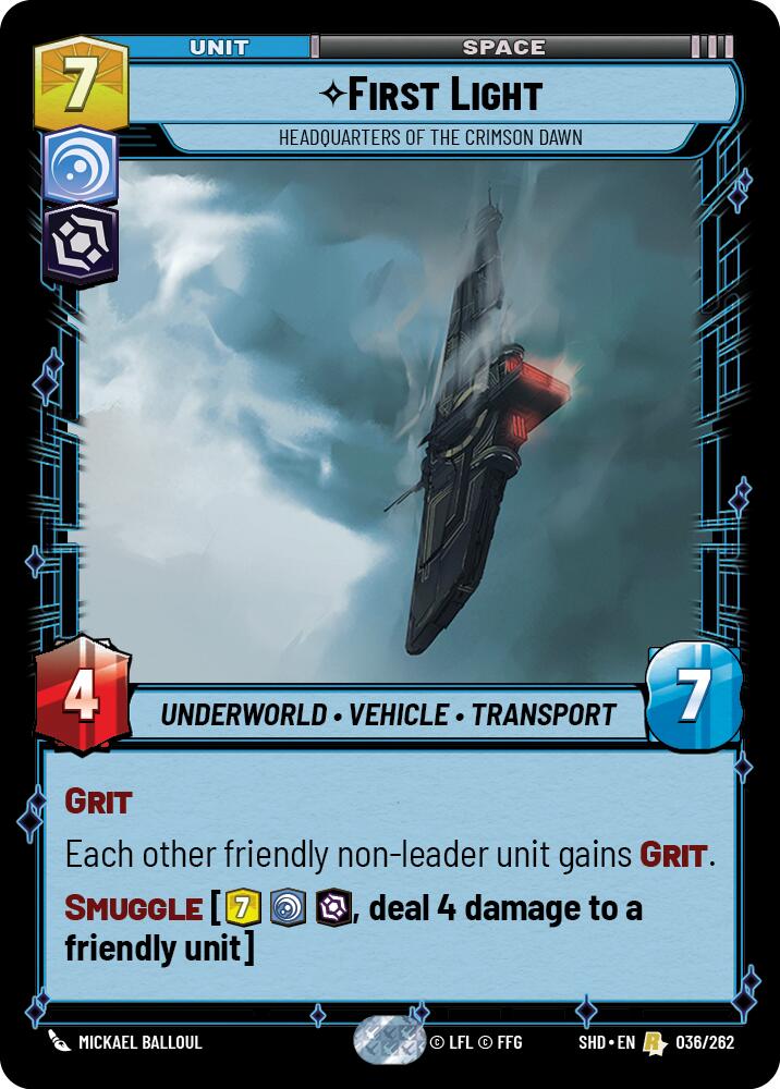 First Light - Headquarters of the Crimson Dawn (036/262) (036/262) [Shadows of the Galaxy] | Galactic Gamez