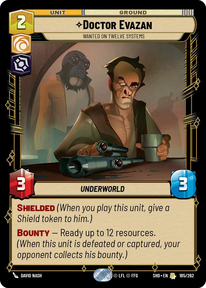 Doctor Evazan - Wanted on Twelve Systems (185/262) (185/262) [Shadows of the Galaxy] | Galactic Gamez