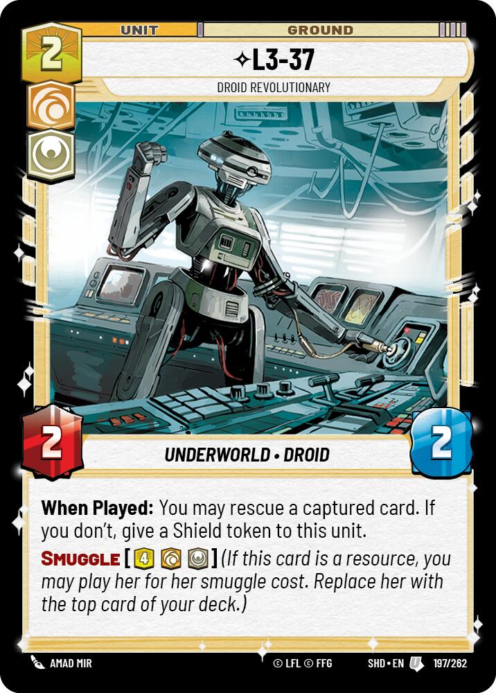L3-37 - Droid Revolutionary (197/262) (197/262) [Shadows of the Galaxy] | Galactic Gamez