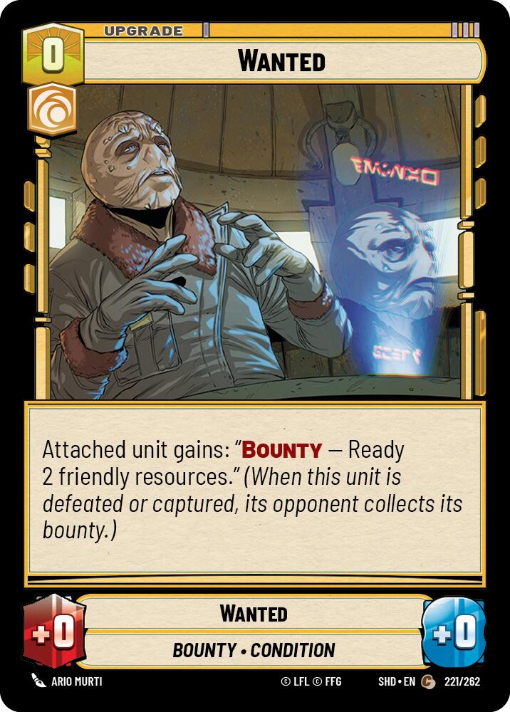 Wanted (221/262) (221/262) [Shadows of the Galaxy] | Galactic Gamez