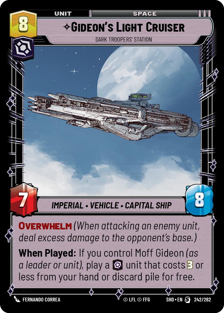 Gideon's Light Cruiser - Dark Troopers' Station (242/262) (242/262) [Shadows of the Galaxy] | Galactic Gamez