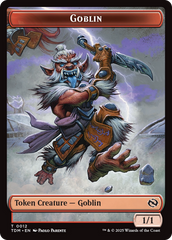 Goblin // Warrior Double-Sided Token [Tarkir: Dragonstorm Tokens] | Galactic Gamez