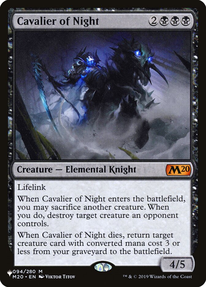 Cavalier of Night [The List] | Galactic Gamez