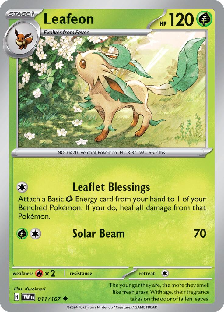 Leafeon (011/167) [Scarlet & Violet: Twilight Masquerade] | Galactic Gamez