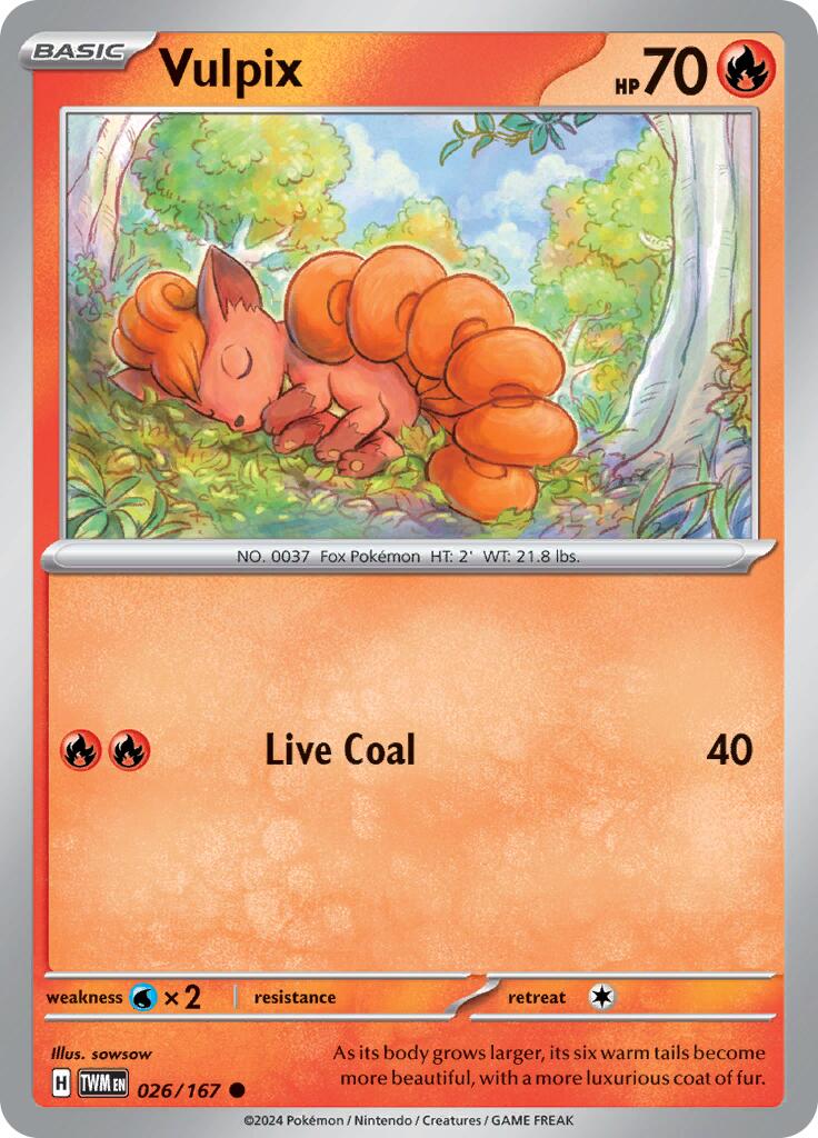 Vulpix (026/167) [Scarlet & Violet: Twilight Masquerade] | Galactic Gamez