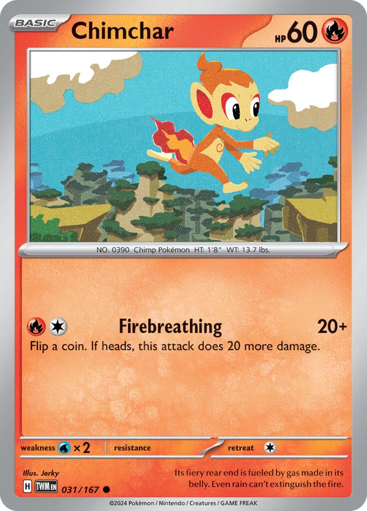 Chimchar (031/167) [Scarlet & Violet: Twilight Masquerade] | Galactic Gamez