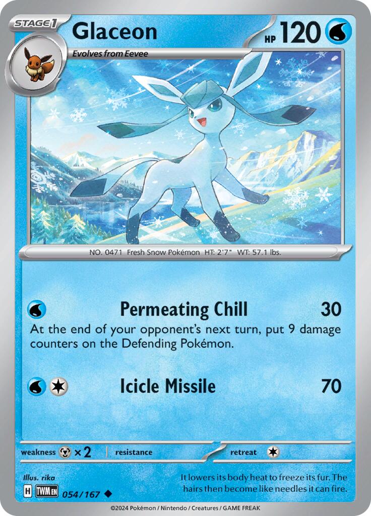 Glaceon (054/167) [Scarlet & Violet: Twilight Masquerade] | Galactic Gamez